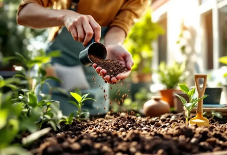 marc de café au jardin